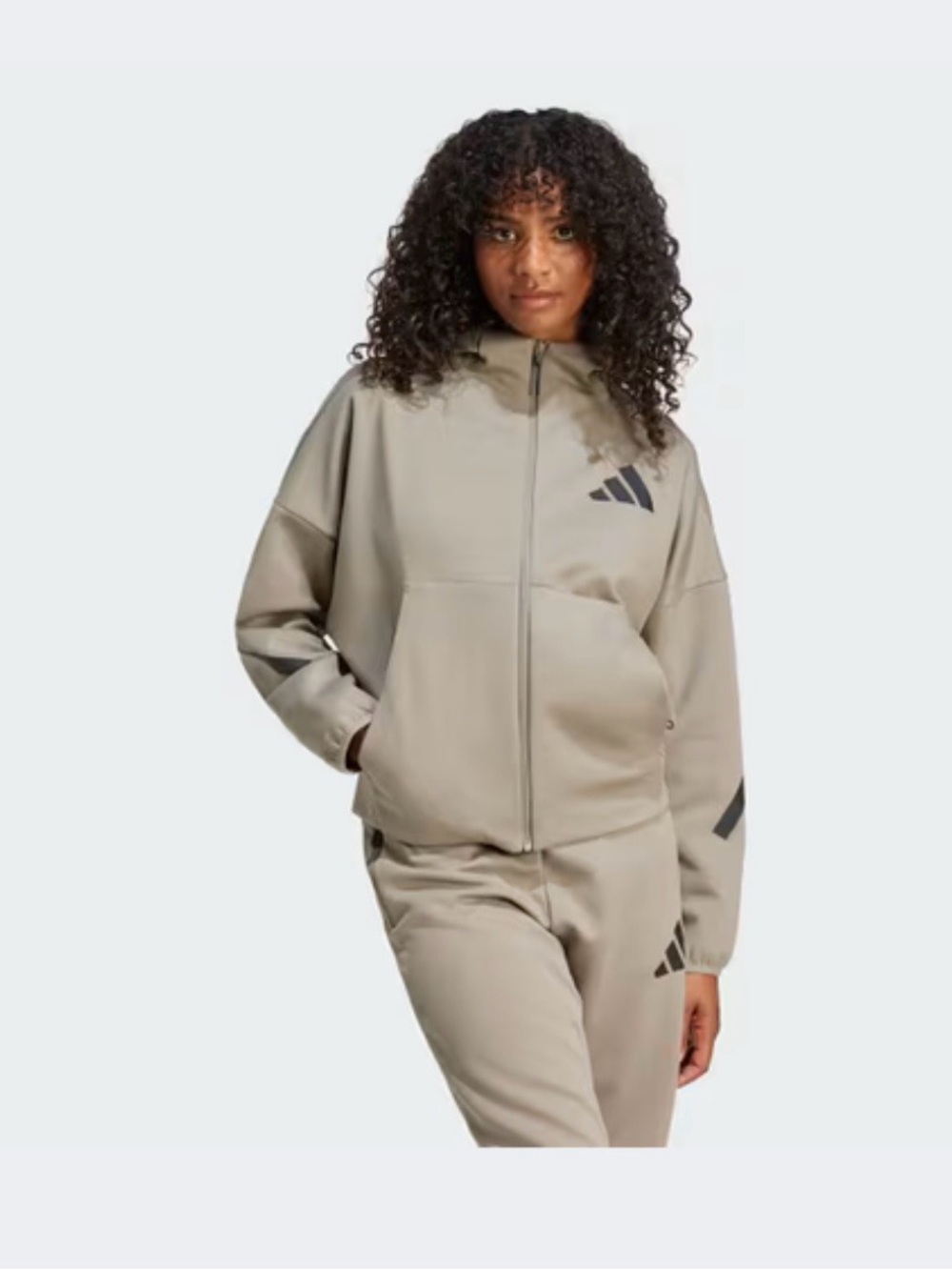 adidas Originals Women's Taupe Track Jacket & Joggers Set
